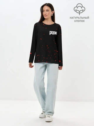 Лонгслив женский. Хлопок / DOOM