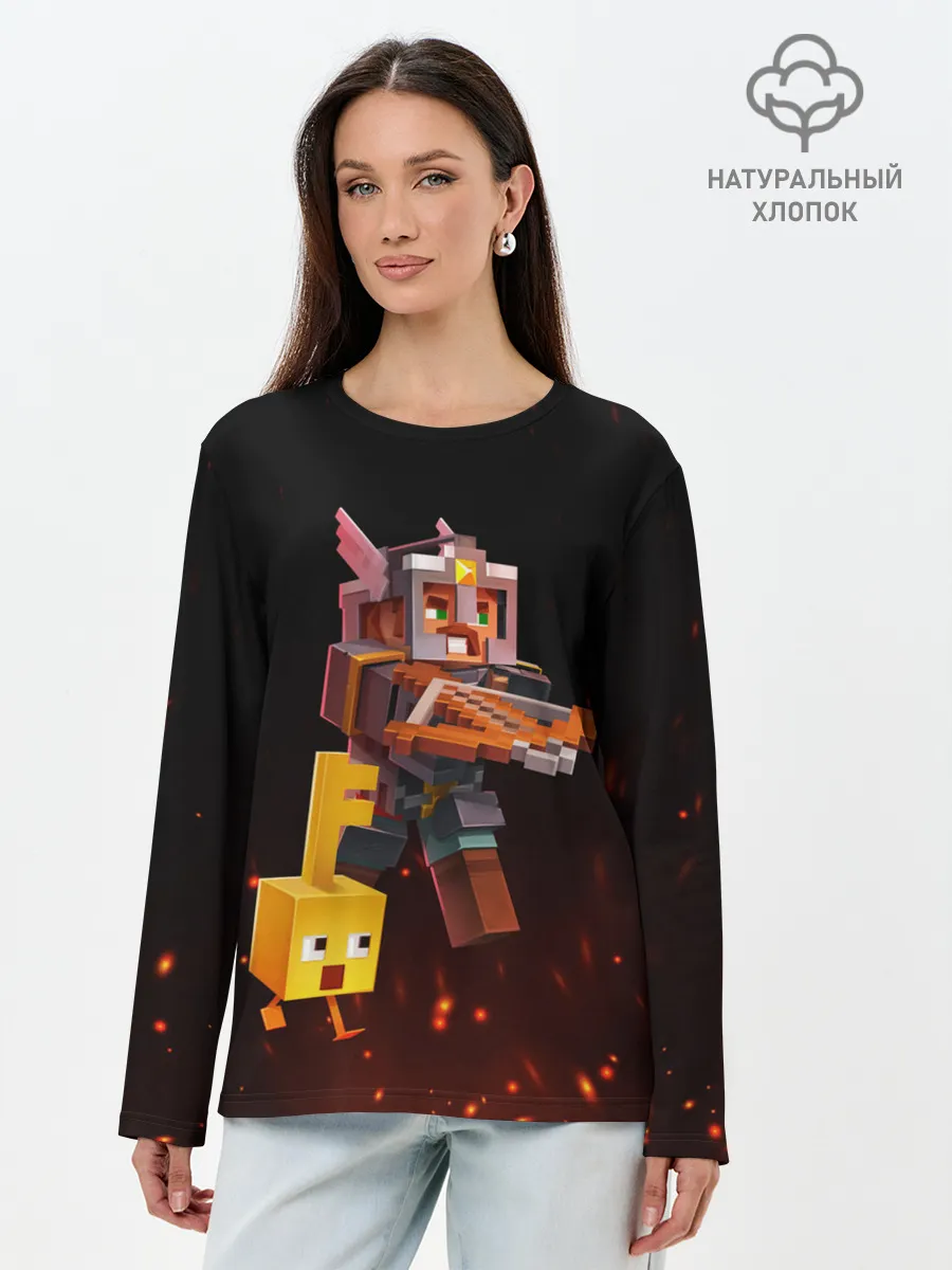 Лонгслив женский. Хлопок / MINECRAFT: Dungeons