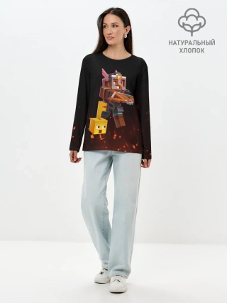 Лонгслив женский. Хлопок / MINECRAFT: Dungeons