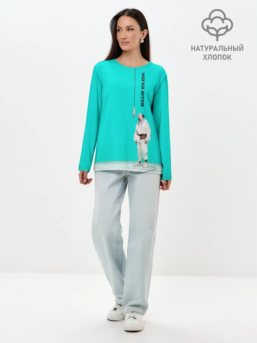 Лонгслив женский. Хлопок / Billie Eilish