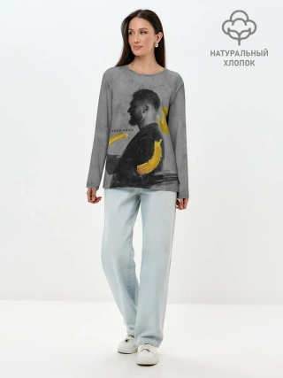 Лонгслив женский. Хлопок / love your voice