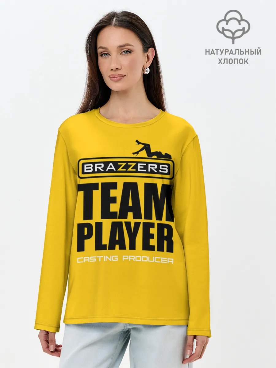 Лонгслив женский. Хлопок / Brazzers Team player