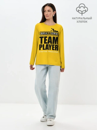 Лонгслив женский. Хлопок / Brazzers Team player