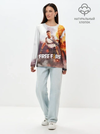 Лонгслив женский. Хлопок / FREE FIRE
