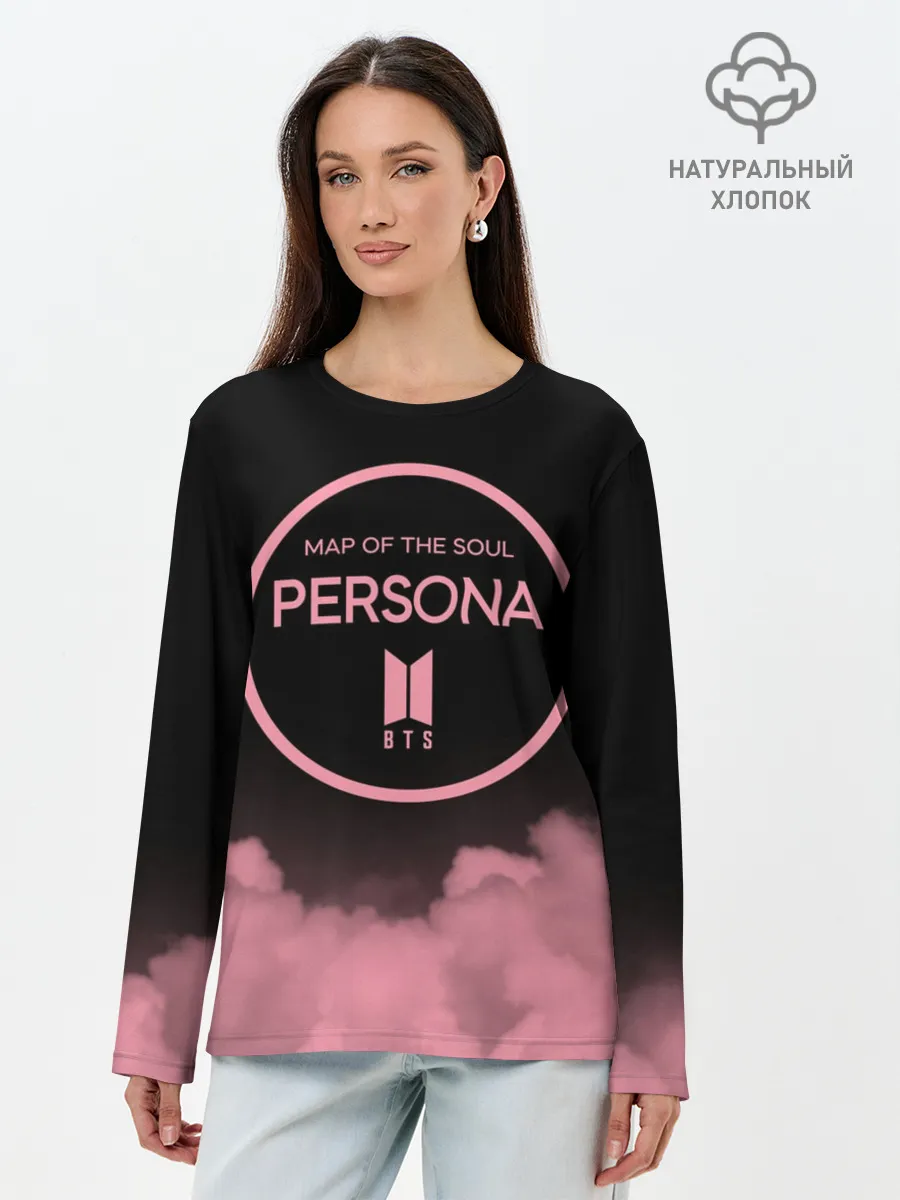 Лонгслив женский. Хлопок / BTS