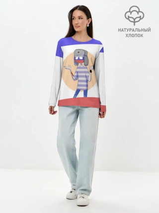 Лонгслив женский. Хлопок / CountryHumans - Россия