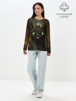 Лонгслив женский. Хлопок / Night Fury