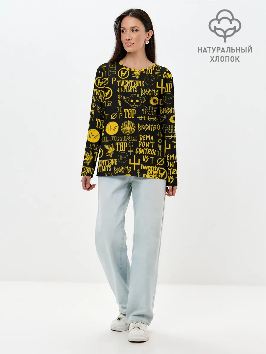 Лонгслив женский. Хлопок / TWENTY ONE PILOTS