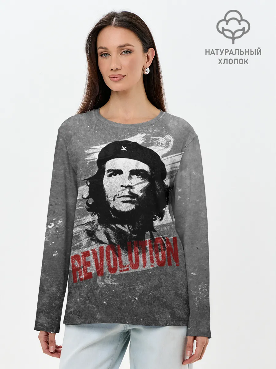 Лонгслив женский. Хлопок / Че Гевара