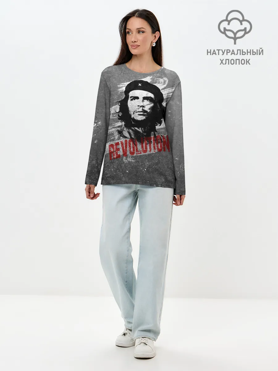 Лонгслив женский. Хлопок / Че Гевара