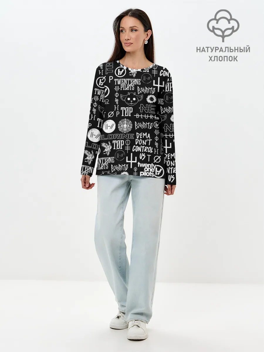 Лонгслив женский. Хлопок / TWENTY ONE PILOTS
