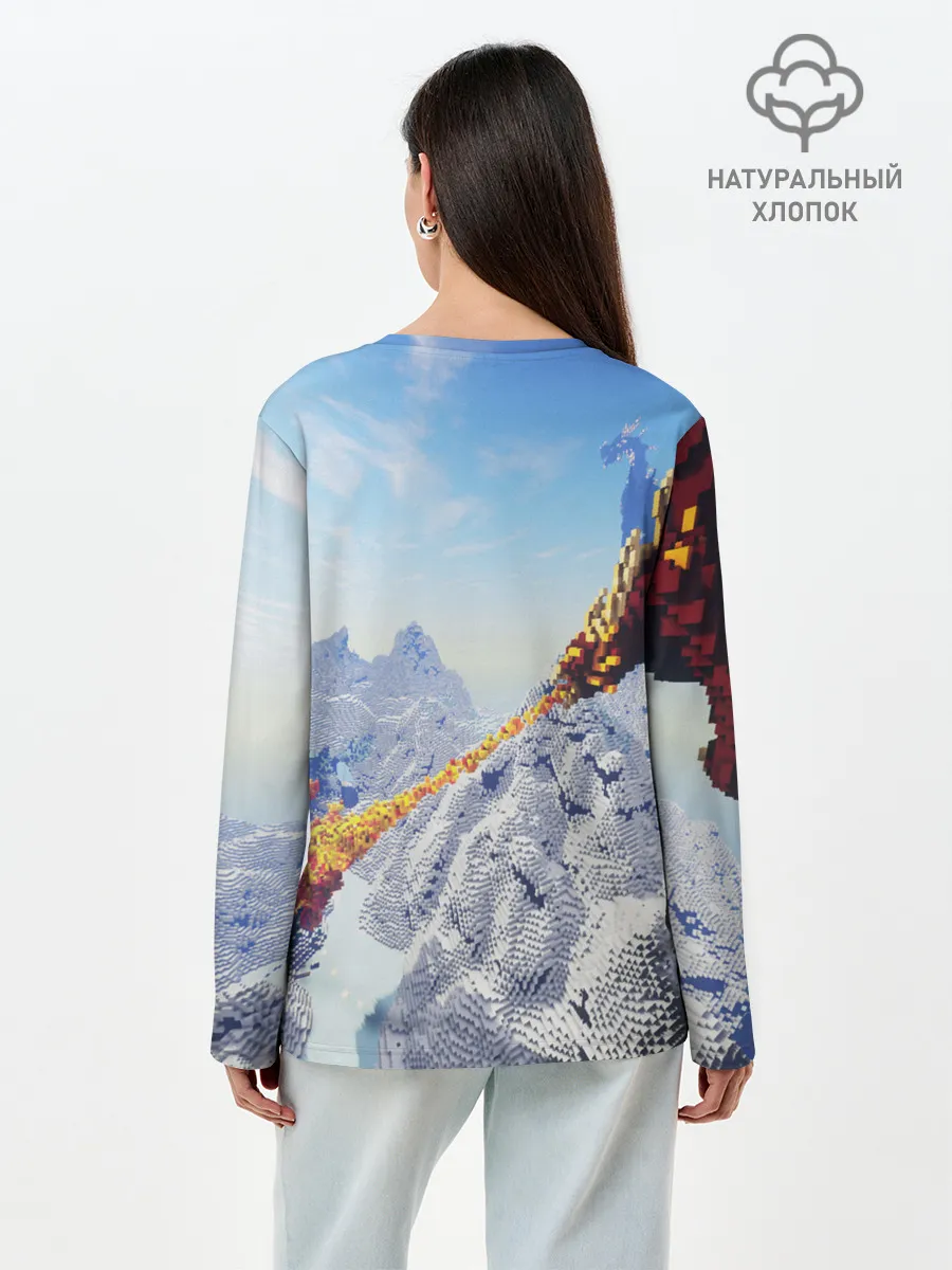 Лонгслив женский. Хлопок / MINECRAFT