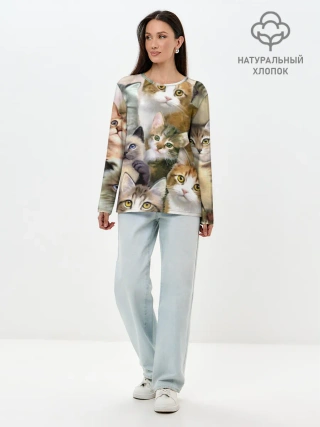 Лонгслив женский. Хлопок / Котишики