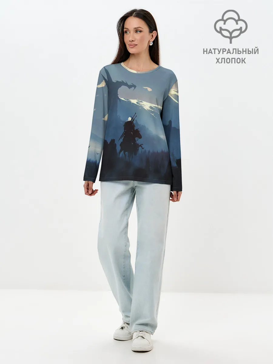 Лонгслив женский. Хлопок / ВЕДЬМАК