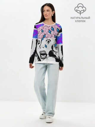 Лонгслив женский. Хлопок / DedSec