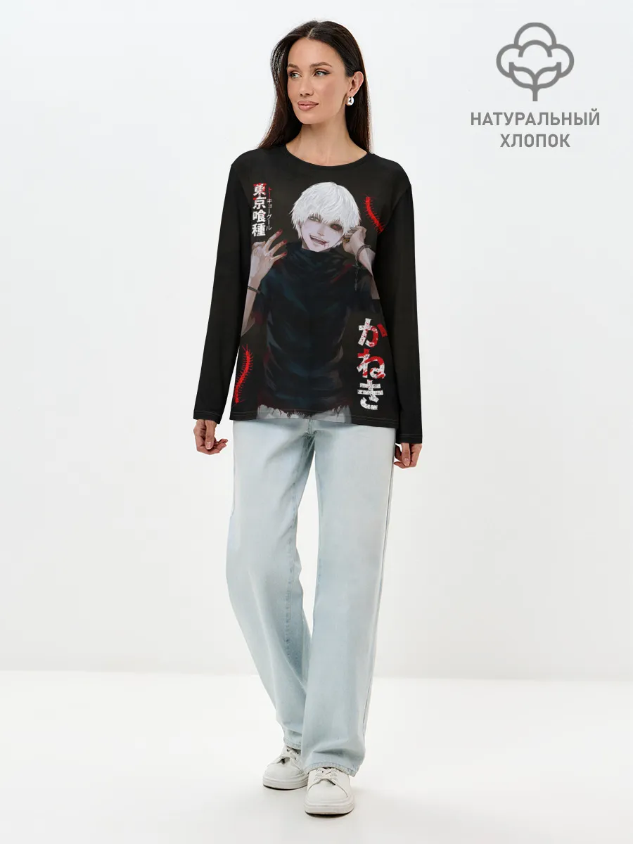 Лонгслив женский. Хлопок / Токийский Гуль