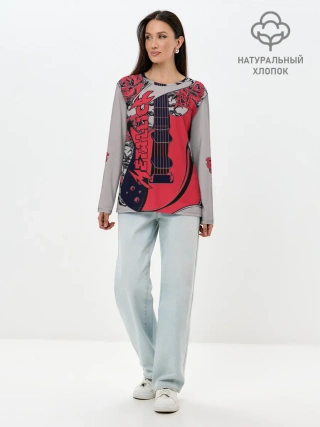 Лонгслив женский. Хлопок / Metallica