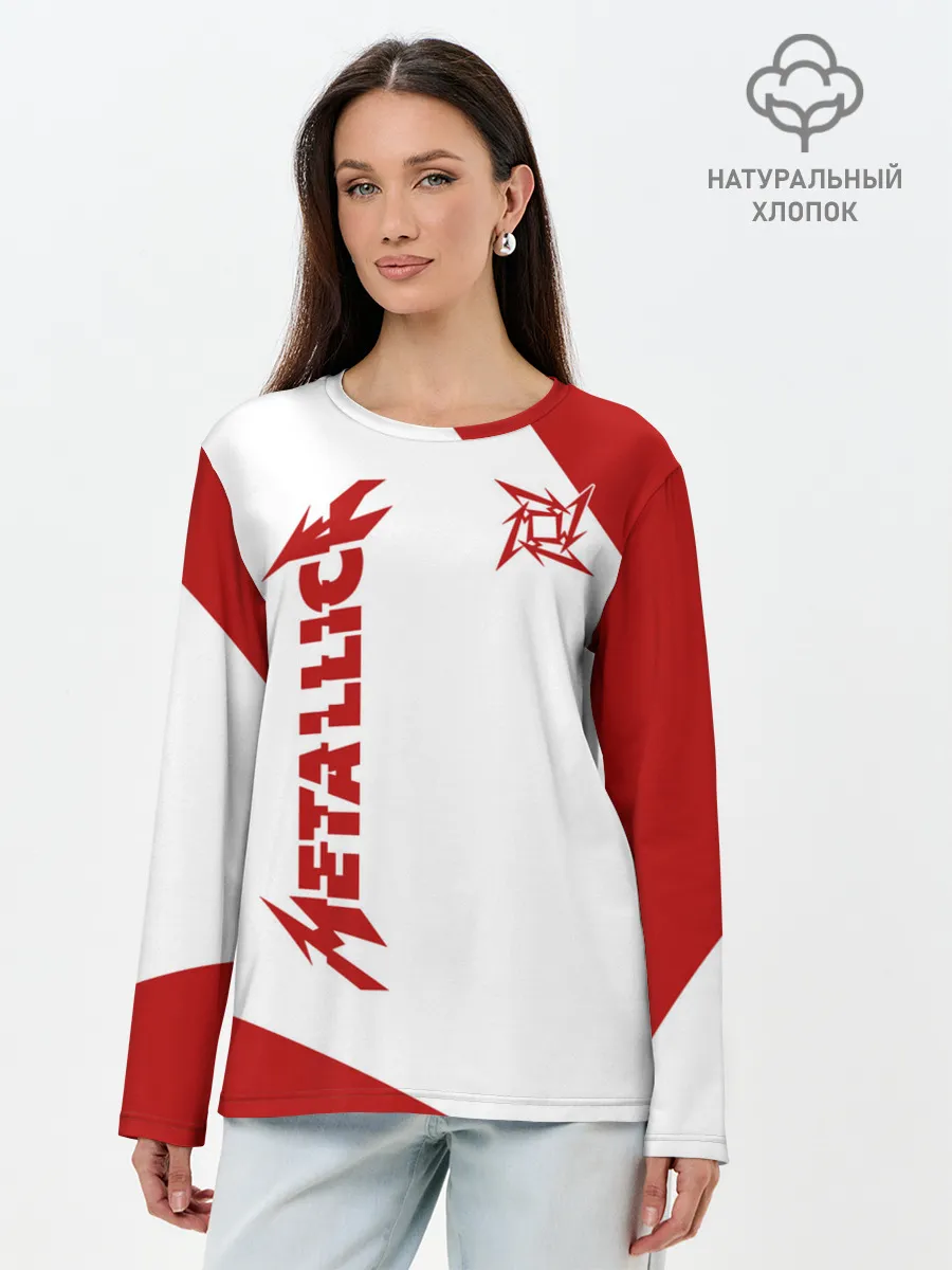 Лонгслив женский. Хлопок / Metallica