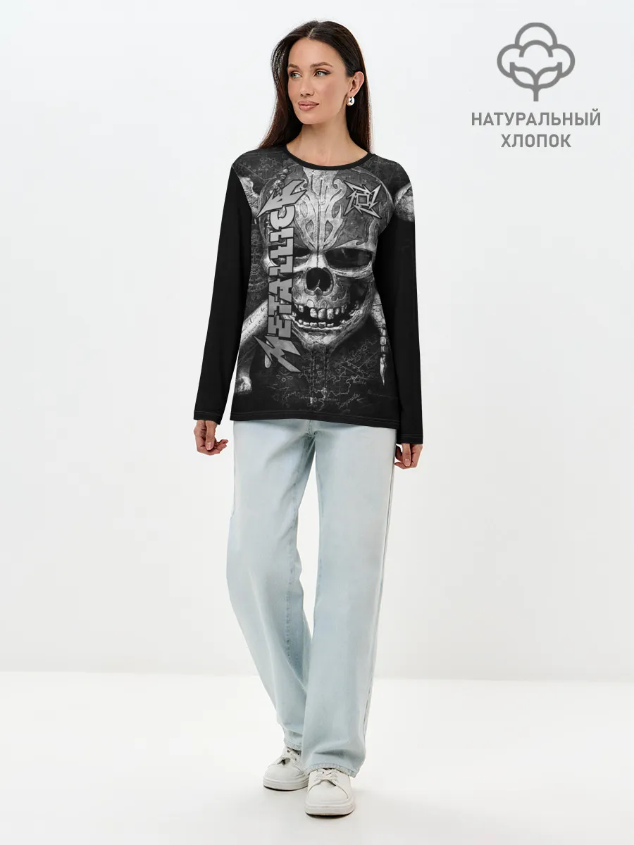 Лонгслив женский. Хлопок / Metallica