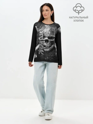 Лонгслив женский. Хлопок / Metallica