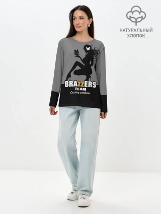 Лонгслив женский. Хлопок / Brazzers team Casting-producer