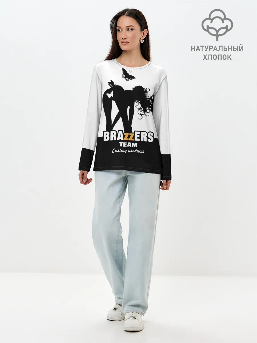 Лонгслив женский. Хлопок / Brazzers team Casting-producer