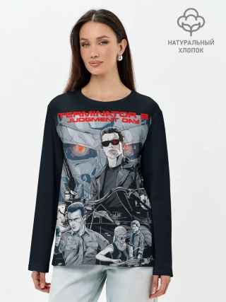 Лонгслив женский. Хлопок / Терминатор 2