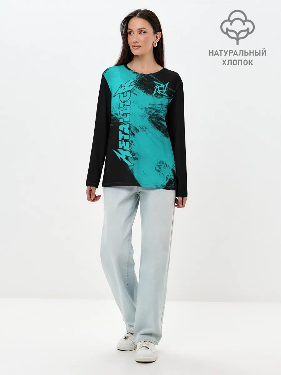 Лонгслив женский. Хлопок / Metallica