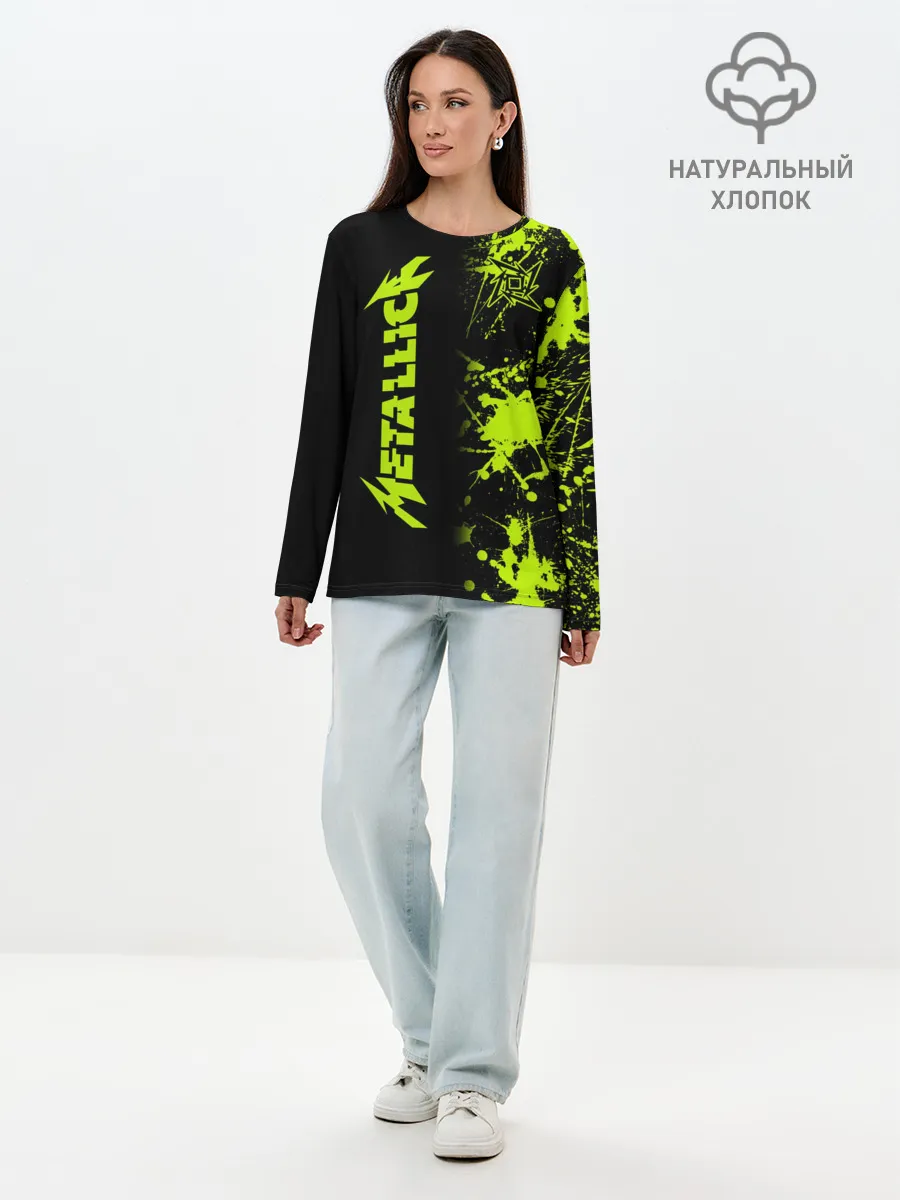 Лонгслив женский. Хлопок / Metallica
