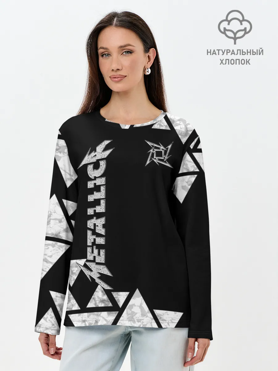 Лонгслив женский. Хлопок / Metallica