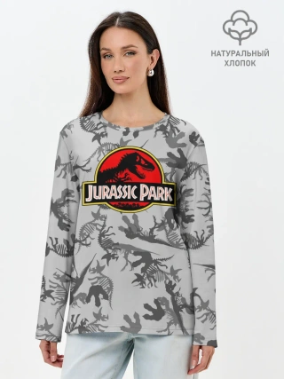 Лонгслив женский. Хлопок / Парк Юрского Периода