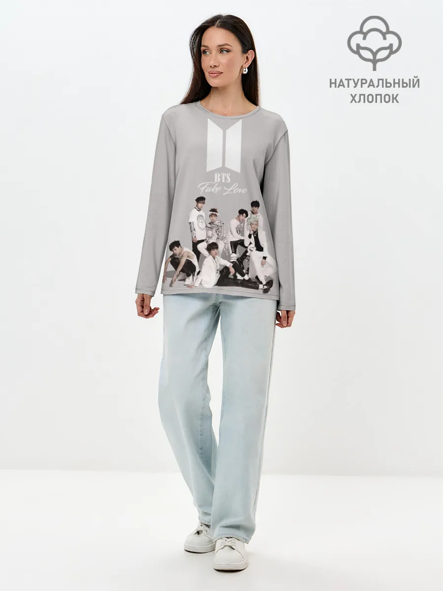 Лонгслив женский. Хлопок / BTS Take love