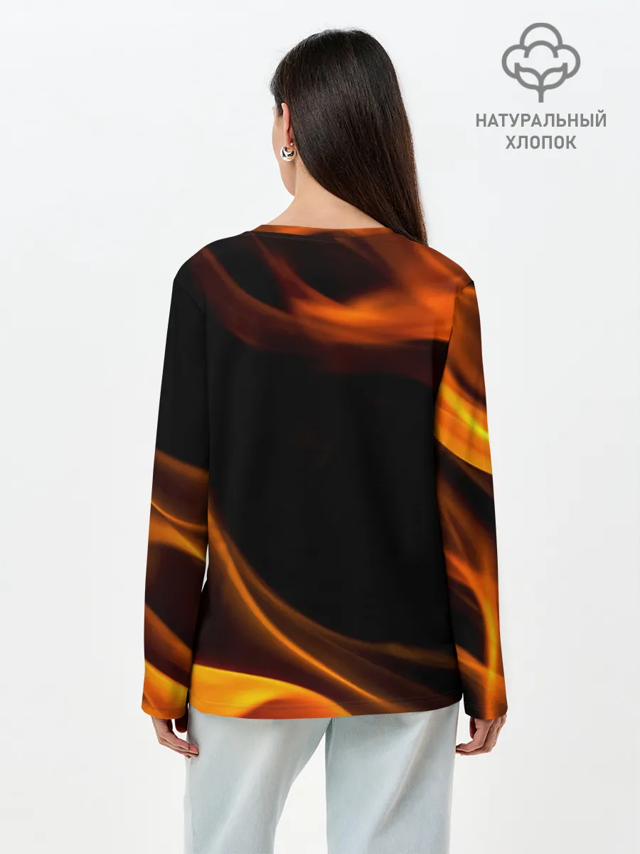 Лонгслив женский. Хлопок / Цой жив