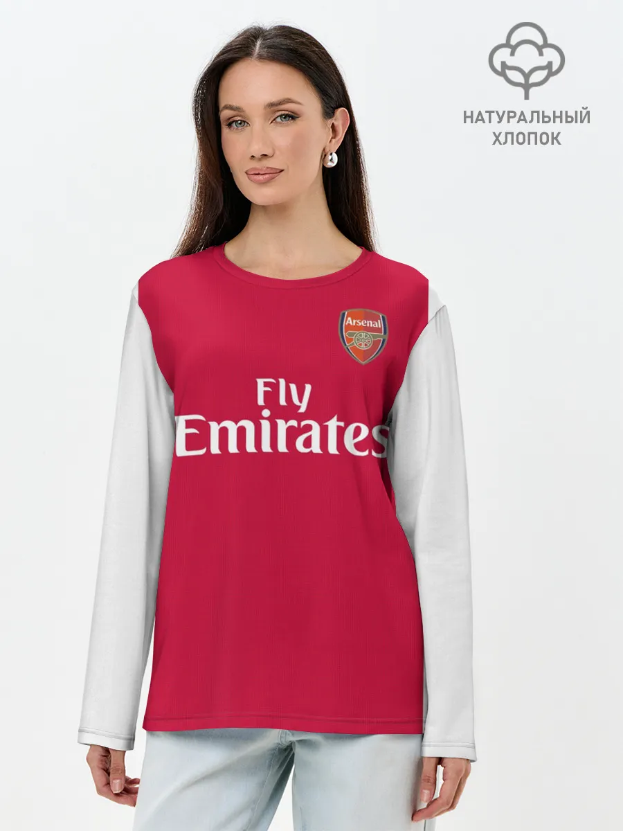Лонгслив женский. Хлопок / Arsenal home 19-20