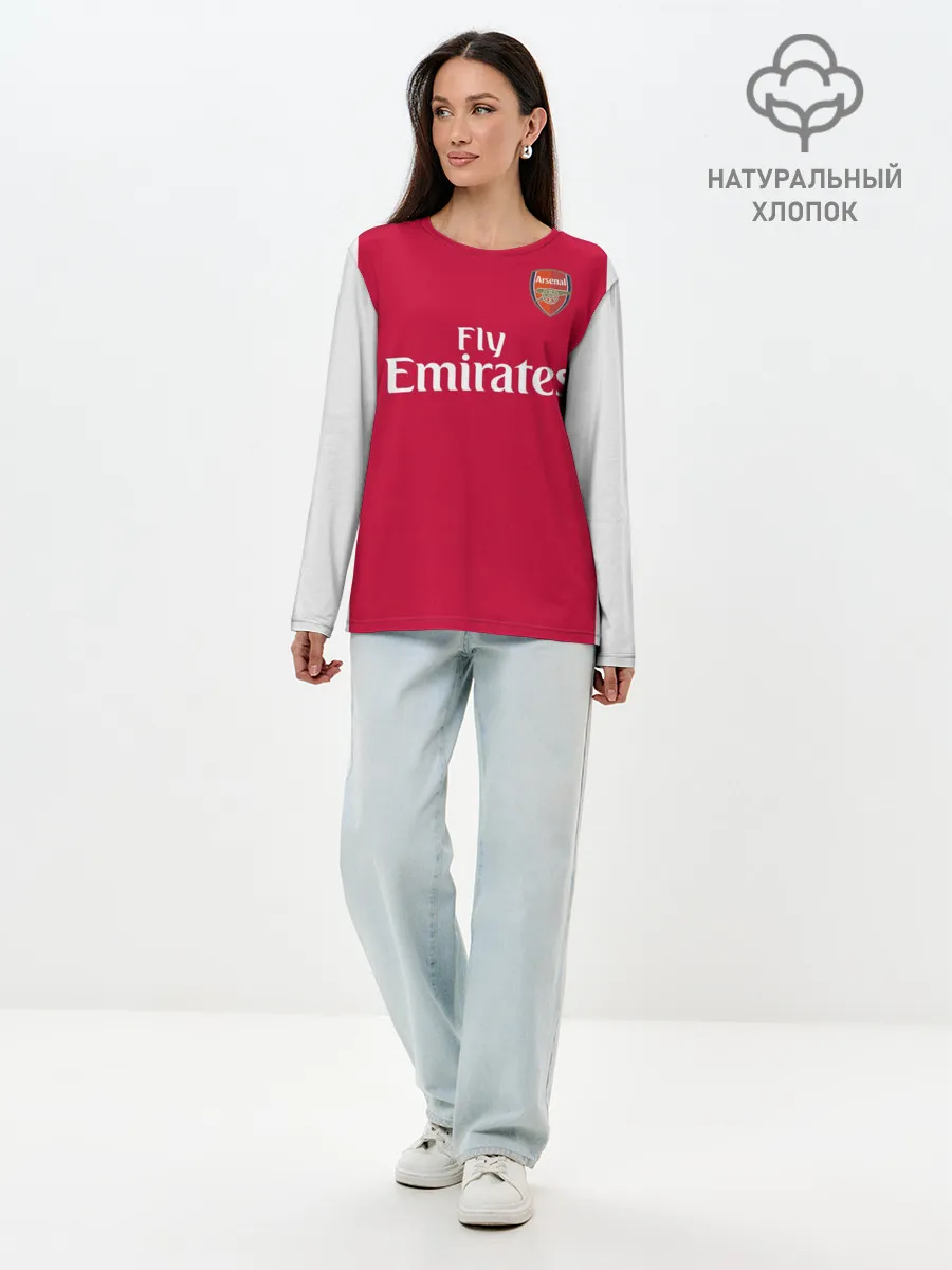 Лонгслив женский. Хлопок / Arsenal home 19-20