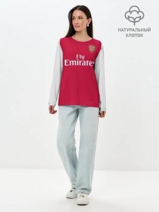 Лонгслив женский. Хлопок / Arsenal home 19-20