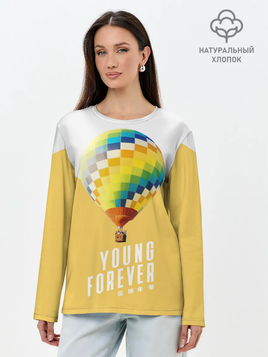 Лонгслив женский. Хлопок / BTS Young Forever
