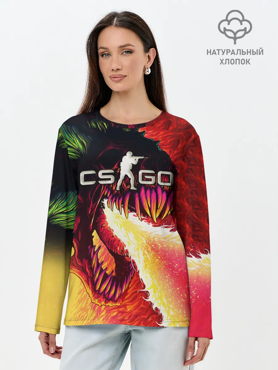 Лонгслив женский. Хлопок / CS:GO