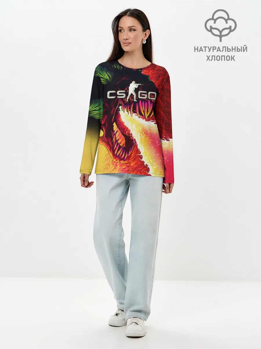 Лонгслив женский. Хлопок / CS:GO