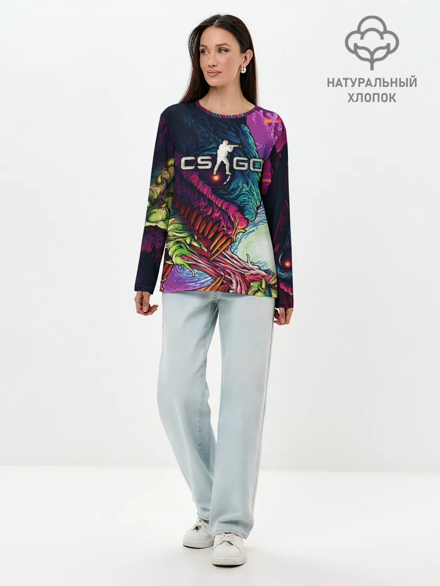 Лонгслив женский. Хлопок / CS:GO