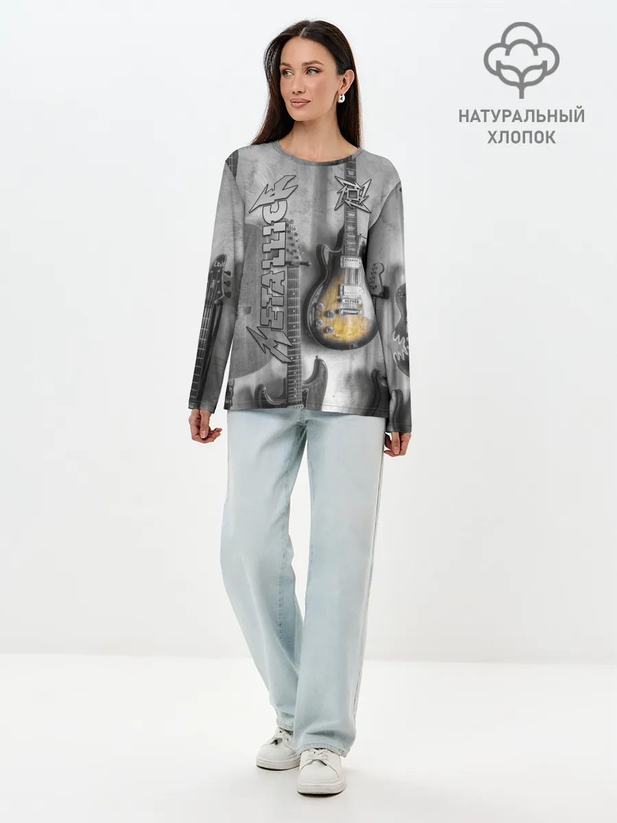 Лонгслив женский. Хлопок / Metallica