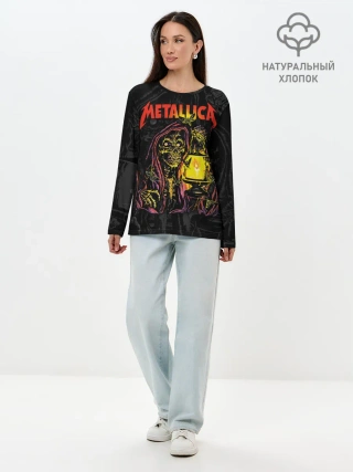 Лонгслив женский. Хлопок / Metallica