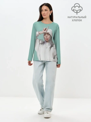 Лонгслив женский. Хлопок / BILLIE EILISH