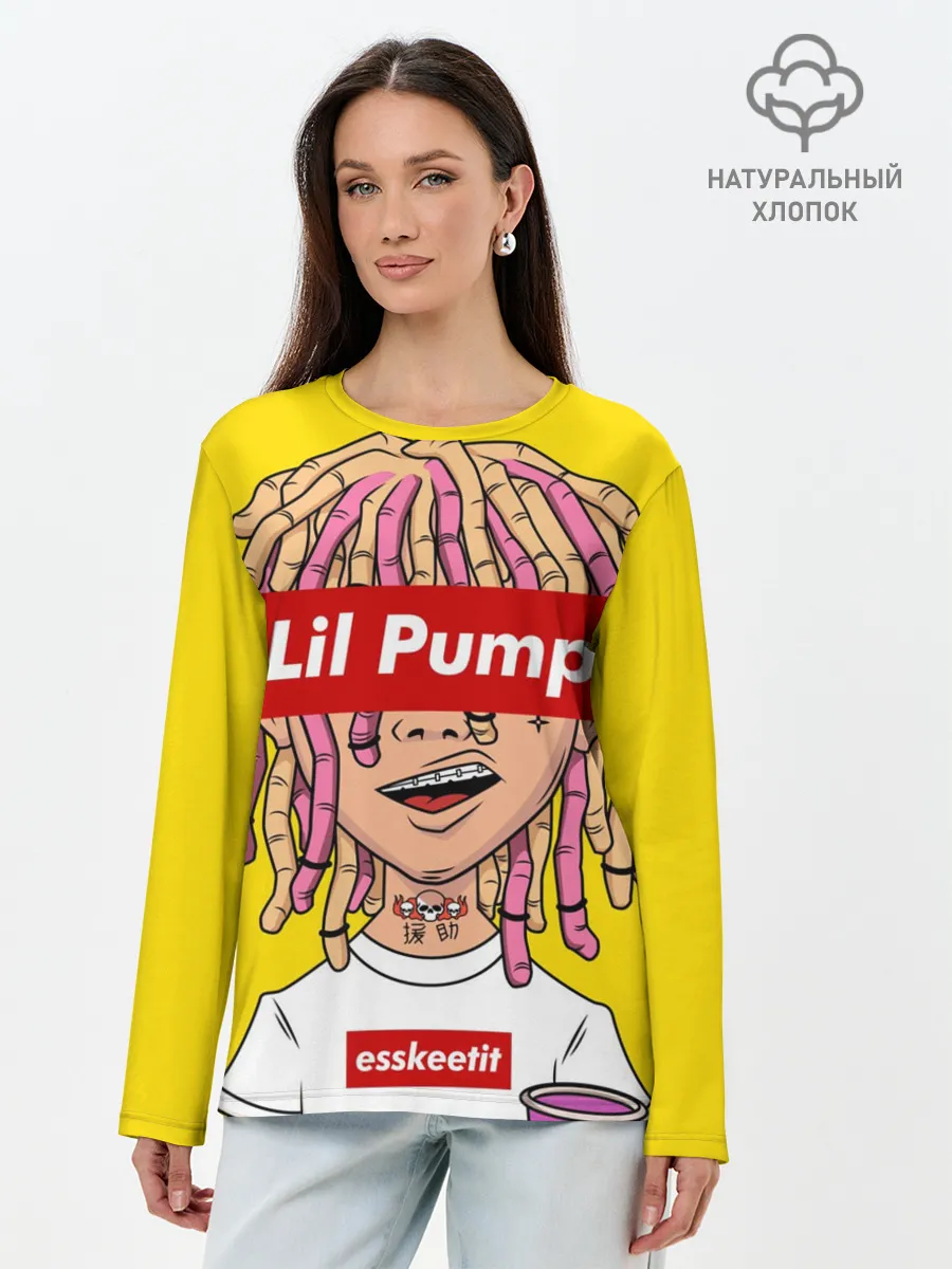 Лонгслив женский. Хлопок / Lil Pump