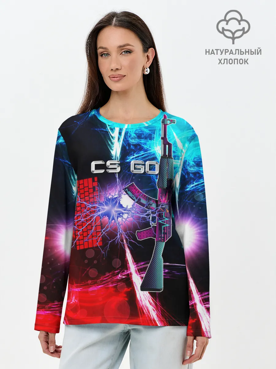 Лонгслив женский. Хлопок / cs:go
