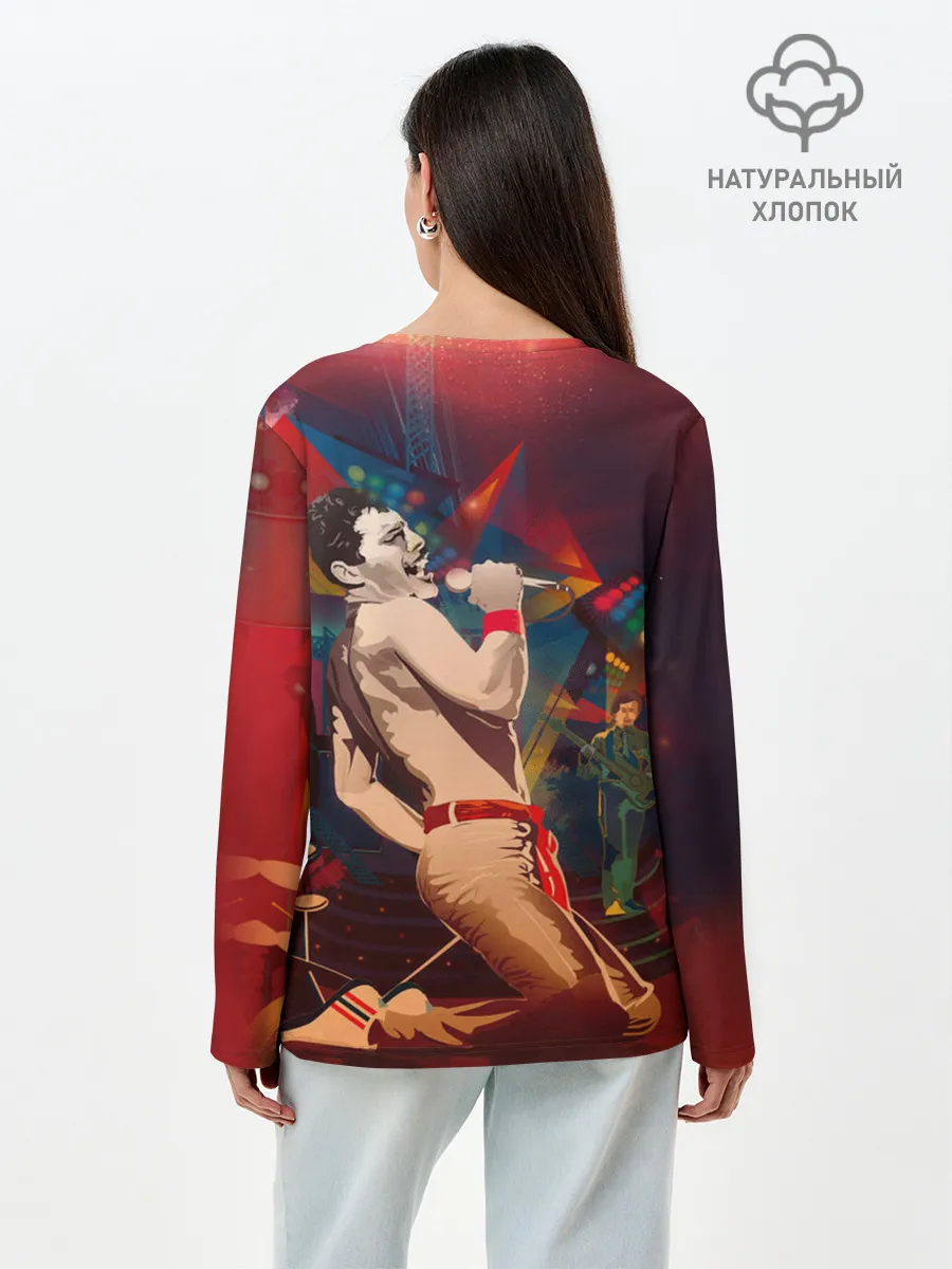 Лонгслив женский. Хлопок / Фредди Меркьюри