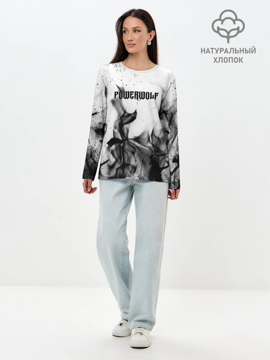 Лонгслив женский. Хлопок / POWERWOLF