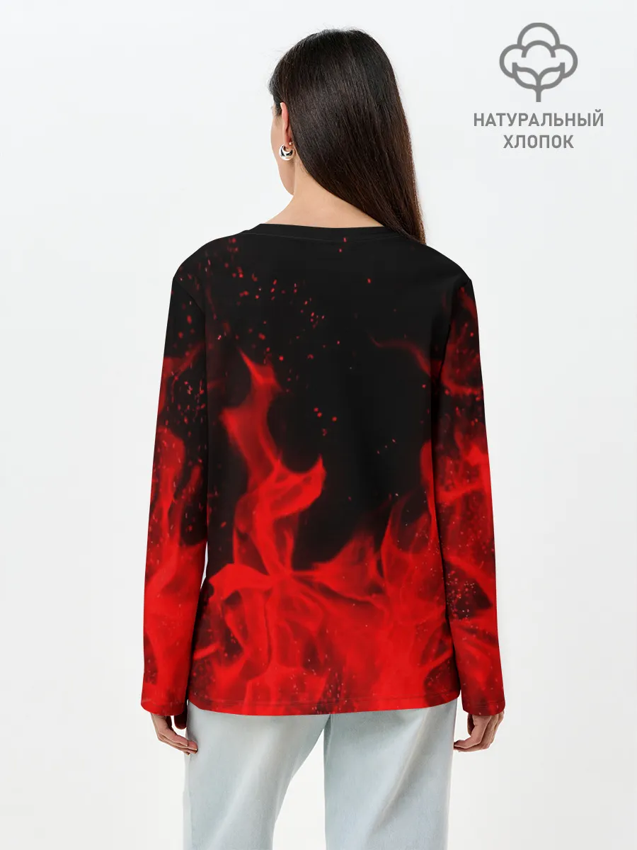 Лонгслив женский. Хлопок / POWERWOLF