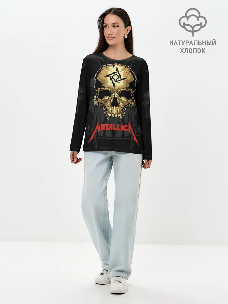 Лонгслив женский. Хлопок / Metallica