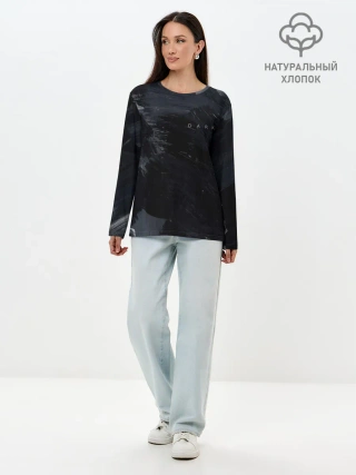 Лонгслив женский. Хлопок / DARK - No Future